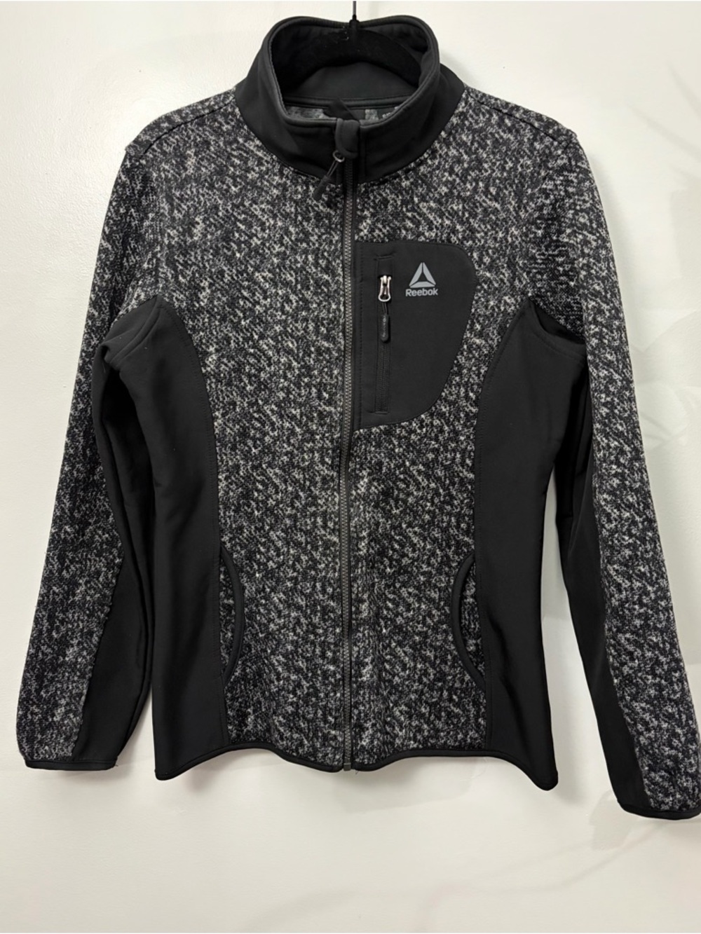 Reebok Women's Black Heather Tech Fleece Jacket